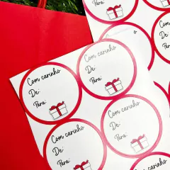 30 Adesivos para Presentes de Natal "Com carinho" - comprar online