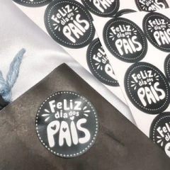 25 Adesivos Redondo Dia dos Pais Branco - comprar online