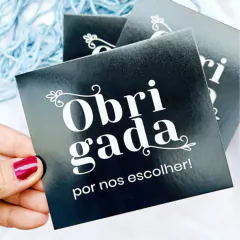 25 Cartões de Agradecimento para Cliente 9x10cm