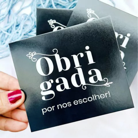 25 Cartões de Agradecimento para Cliente 9x10cm