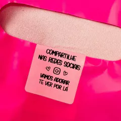 25 Etiquetas Lacre Sacola Adesiva - Obrigada - 7x3cm