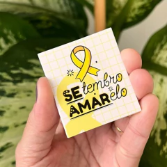 Mini Tags Setembro Amarelo - 50 Unidades Variadas | 5 Frases de Apoio | 4x5,5cm com Furo | Papel Couchê 300g - comprar online