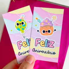 Kit de Cartões e Adesivos de Aniversário para Presentes Infantis , Cartão Feliz Aniversário na internet