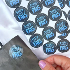 25 Adesivos Redondo Dia dos Pais Azul 3cm - comprar online