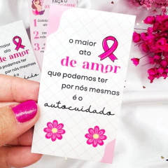 25 Tags Cartão Outubro Rosa, Lembrança para Presentes