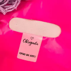 25 Etiquetas Lacre Sacola Adesiva - Obrigada - 7x3cm - comprar online