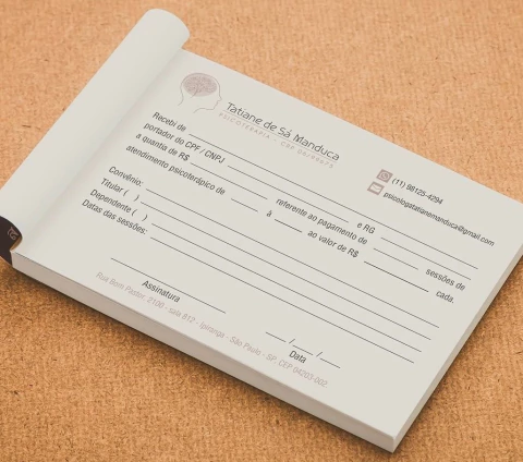 Bloco Recibo 10x15cm com 100 folhas