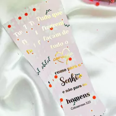 10 Marcadores de Página Frase Religiosa em Hotstamping - comprar online