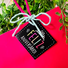 50 Mini Tags Preta para Presentes, Tag de Aniversário, Cartão para presente - comprar online