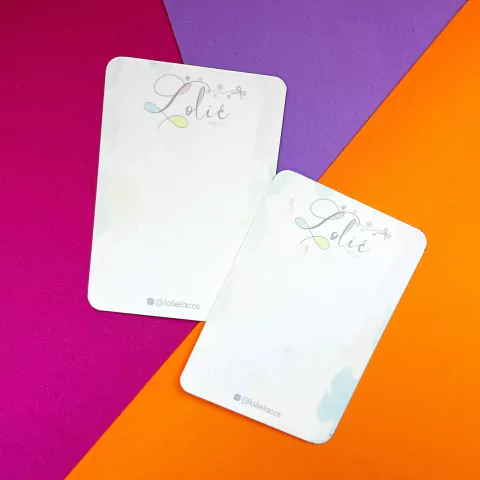 Cartela/Tag para Laços Modelo PP 7x10cm