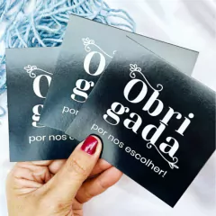 50 Cartões de Agradecimento para Cliente 9x10cm - comprar online