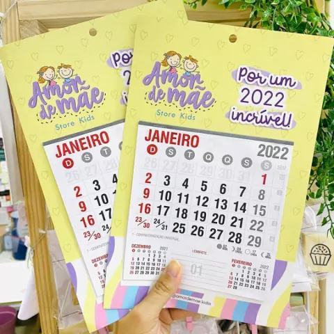 Calendário de Parede 2025 Folhinha (Personalizado)