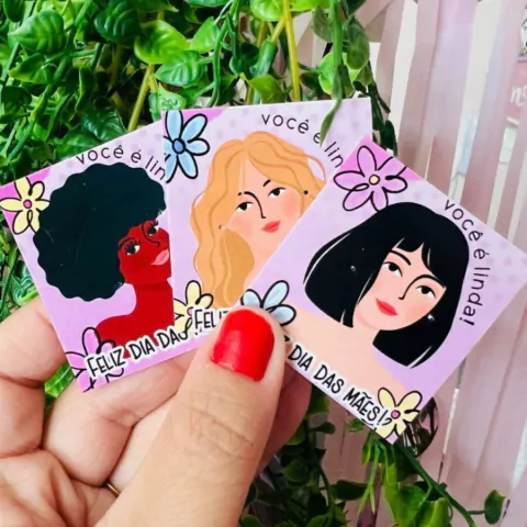 25 Mini Tags Variadas para Brincos, Mimo para Dia das Mães