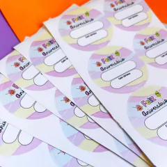 30 Adesivos para Presentes Infantis "Feliz Aniversário" - Mimi Design Criativo