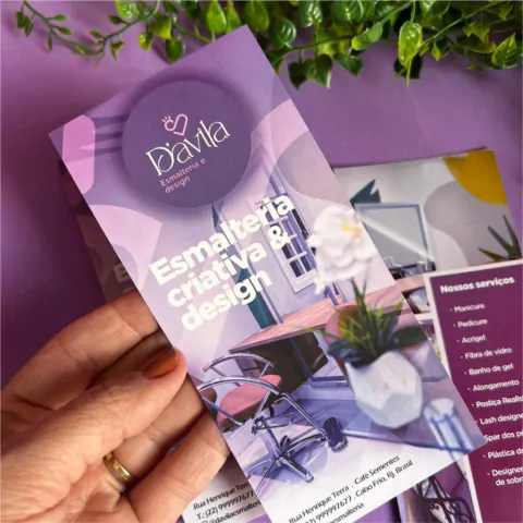 Folheto / Panfleto Personalizado 7x15cm 115g