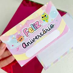 Kit de Cartões e Adesivos de Aniversário para Presentes Infantis , Cartão Feliz Aniversário - comprar online