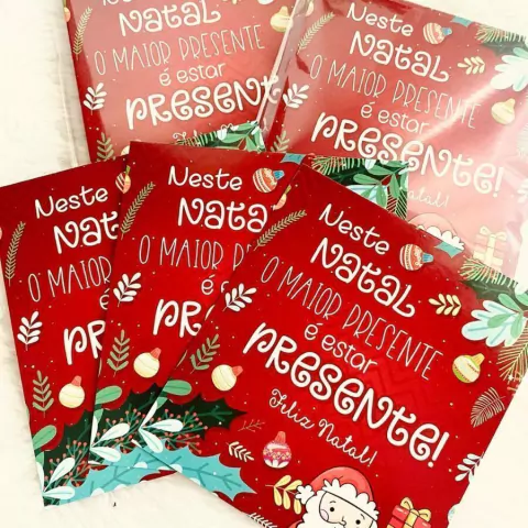 25 Cartões de Natal, Cartão para Presente ou Embalagens Feliz Natal