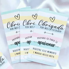 25 Cartões de Agradecimento Colorido para Clientes, Cartão de agradecimento, Cartão para encomendas - comprar online