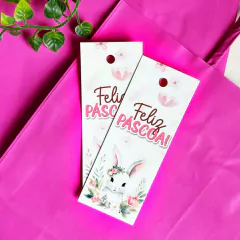 Tag Páscoa Aquarelada 9x5cm, Tag para presentes - comprar online