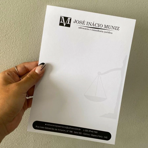 Bloco A4 Preto e Branco com 100 folhas