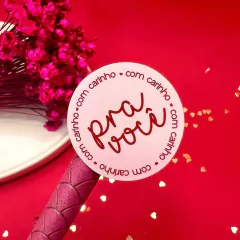 25 Adesivos Namorados "Pra você" Rosa, Adesivo para caixas, adesivo para sacola, Dia dos Namorados - comprar online