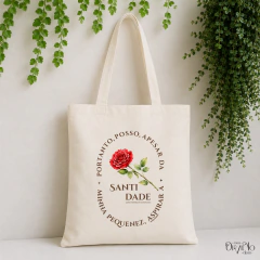 Ecobag em Algodão Cru 30x40 cm - Santa Teresinha do Menino Jesus