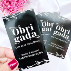 25 Cartões de Agradecimento Preto e Branco para Clientes, Cartão de agradecimento, Cartão para encomendas