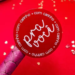 25 Adesivos Namorados "Pra você" Vermelho, Adesivo para caixas, adesivo para sacola, Dia dos Namorados