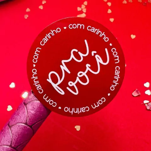 25 Adesivos Namorados "Pra você" Vermelho, Adesivo para caixas, adesivo para sacola, Dia dos Namorados