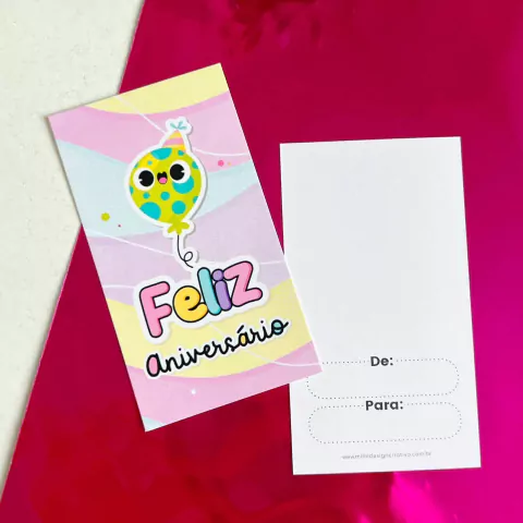 Tags de Aniversário para Presentes Infantis, Cartão de Aniversário, Tag Feliz Aniversário