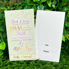 Tags de Páscoa Verde para Presentes, Cartão de Páscoa