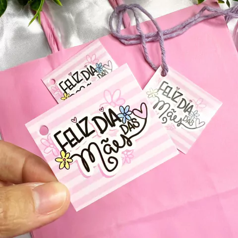 Mini Tags Dia das Mães - 25/50 Unidades