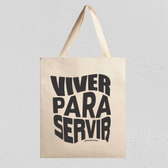 Ecobag em Algodão Cru 30x40 cm - Viver para Servir