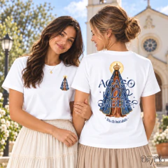 Camiseta NSa. Aparecida Acaso Não Sabeis - Branca