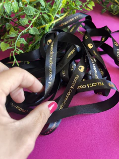 Fita de Cetim Personalizada (impressão em dourado brilho) - comprar online