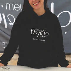 Moletom Canguru Personalizado — Preto - Meu Divino Dom