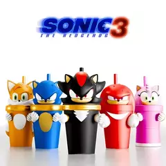 Vaso Personajes de Sonic con Sorbete - 300ml