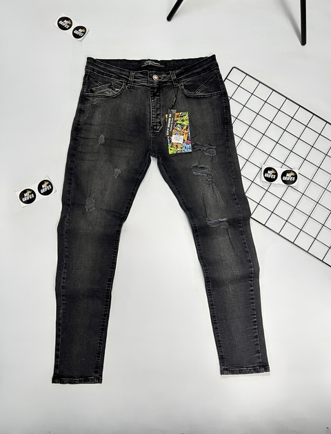 Calça jeans jogador preta