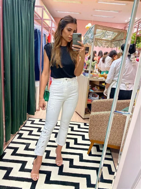 calça jeans off white - cloude