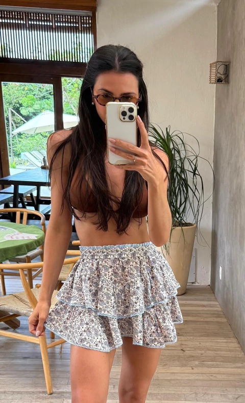 SAIA ESTAMPADA LOUISE - CLOUDE - comprar online