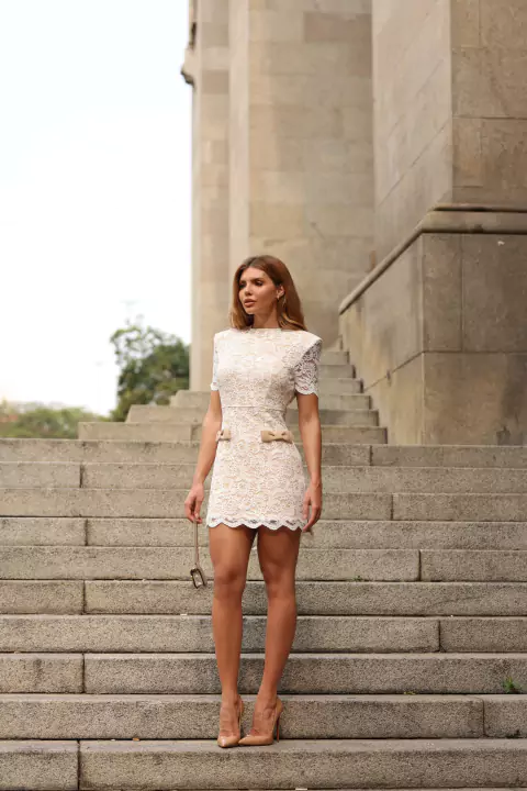 VESTIDO OFF WHITE GEORGIA - CLOUDE - comprar online