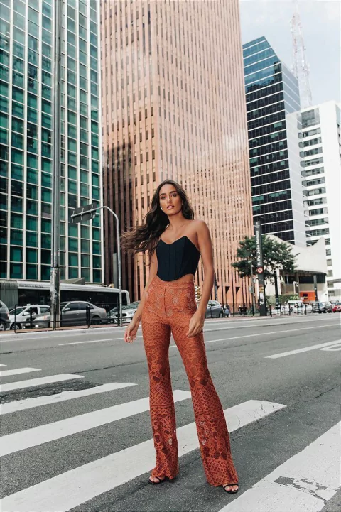 Calça Marrom Jessica - cloude