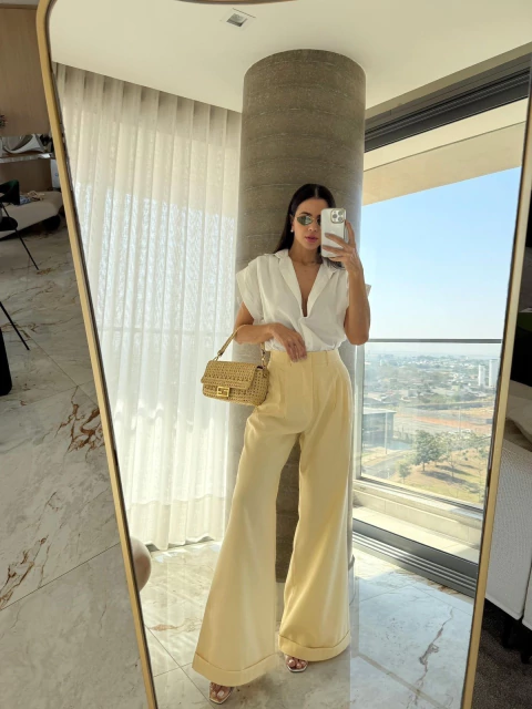 CALÇA AMARELA - CLOUDE - comprar online