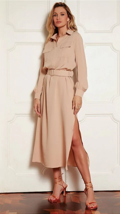 vestido midi nude luciana - desnude