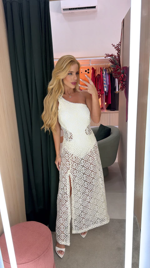 VESTIDO LONGO OFF WHITE AURORA - comprar online