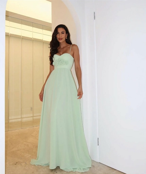 VESTIDO LONGO VERDE DRIGA - CLOUDE