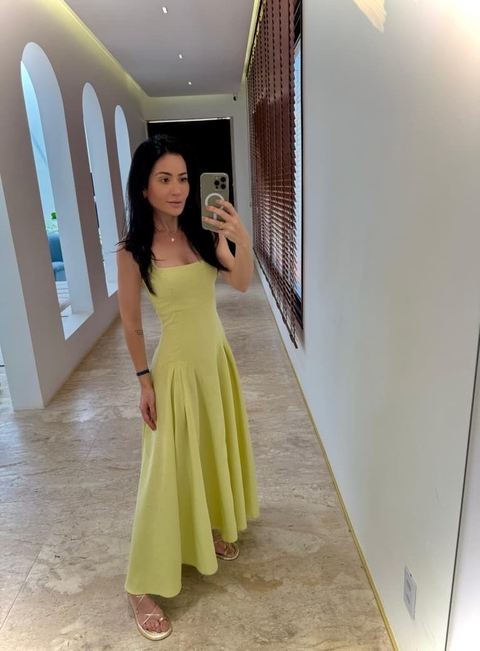 VESTIDO MIDI VERDE LIMA JU - CLOUDE - comprar online