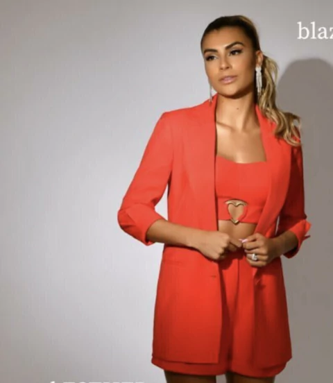 blazer vermelho esther - loubucca