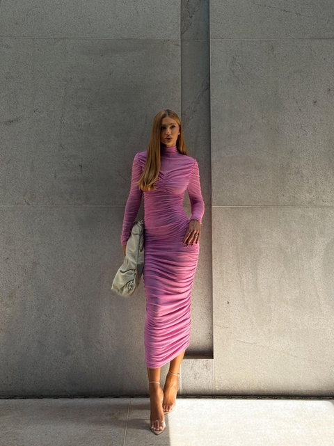 VESTIDO ROSA ARIADINE - CLOUDE - comprar online