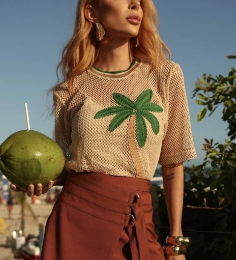 BLUSA T-SHIRT TELA COQUEIRO - MURAU - comprar online